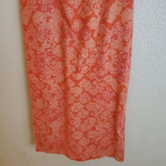 Zella Orange Sleeveless Paisley Racerback Top - Picture 3 of 4